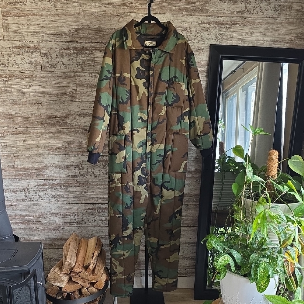 Rothco Rugged Outdoor Apparel Camo Insulated Hunting Coveralls Size XL